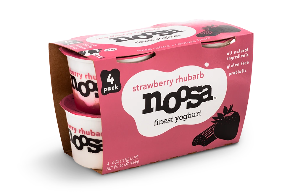 Noosa Yoghurt Strawberry Rhubarb Multipack
